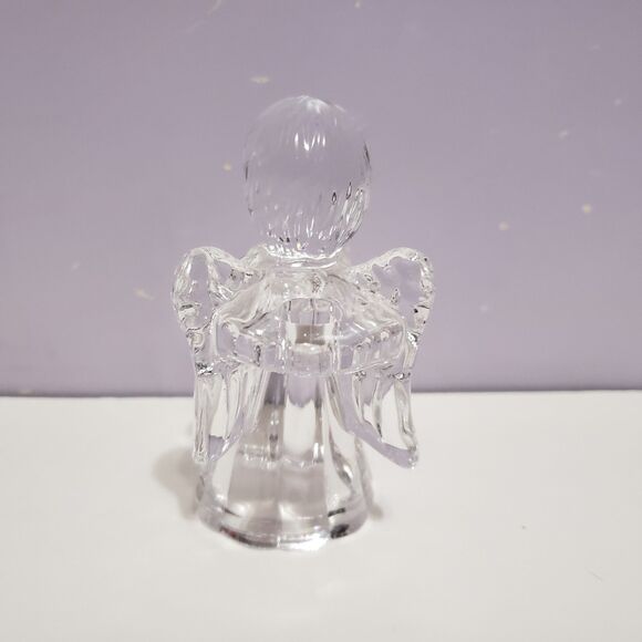 Glass Angel Tapered Candle Holder Home Country Farmhouse Decor 4" - Picture 3 of 8
